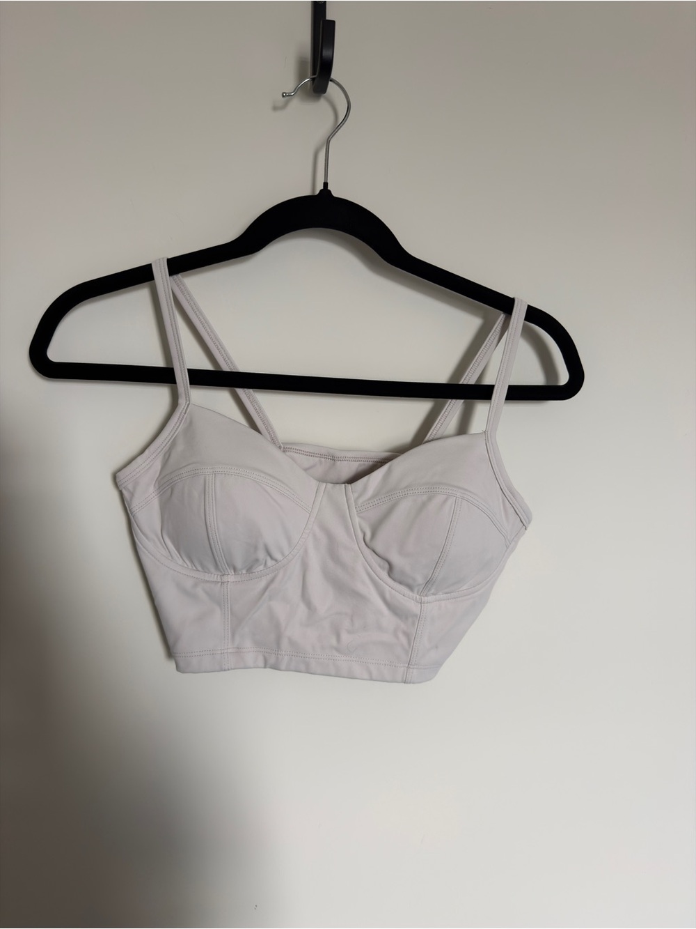Fabletics White Bustier Bralette Crop Top